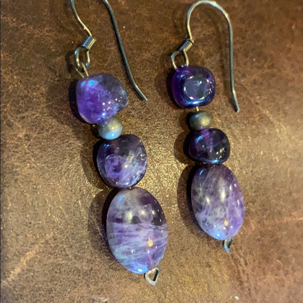 NEW Purple Drop Earrings